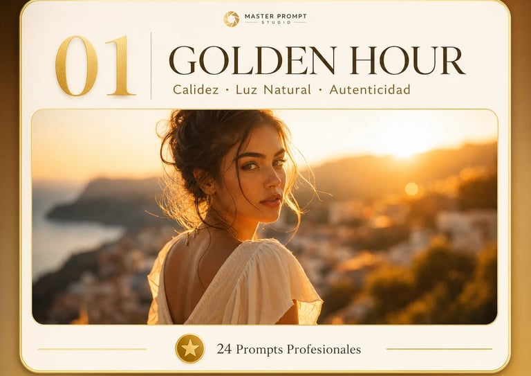 Mockup de biblioteca de prompts listos
